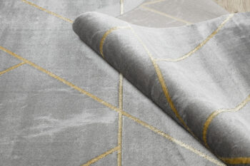 Dywany Łuszczów, Kusový koberec Emerald geometric 1012 grey and gold, 180x270, šedá, chodba / predsieň