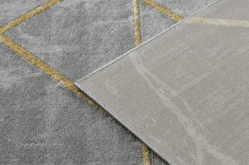 Dywany Łuszczów, Kusový koberec Emerald geometric 1012 grey and gold, 180x270, šedá, chodba / predsieň