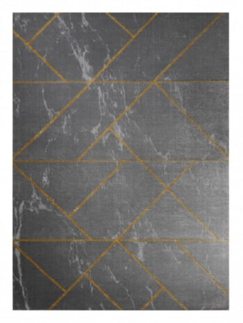 Dywany Łuszczów, Kusový koberec Emerald geometric 1012 grey and gold, 200x290, šedá, chodba / predsieň