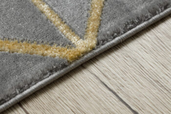 Dywany Łuszczów, Kusový koberec Emerald geometric 1012 grey and gold, 200x290, šedá, chodba / predsieň