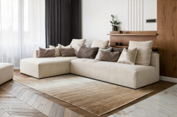 Dywany Łuszczów, Kusový koberec Flim 007-B2 Stripes beige, 120x160, béžová, obývacia izba