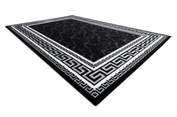 Dywany Łuszczów, Kusový koberec Gloss 2813 87 greek black/grey, 280x370, čiernobiela, chodba / predsieň