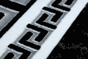 Dywany Łuszczów, Kusový koberec Gloss 2813 87 greek black/grey, 280x370, čiernobiela, chodba / predsieň