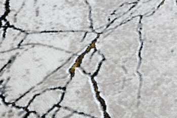 Dywany Łuszczów, Kusový koberec Gloss 529A 53 3D mramor ivory/beige, 140x190, biela, kancelária