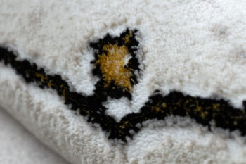 Dywany Łuszczów, Kusový koberec Gloss 529A 53 3D mramor ivory/beige, 140x190, biela, kancelária