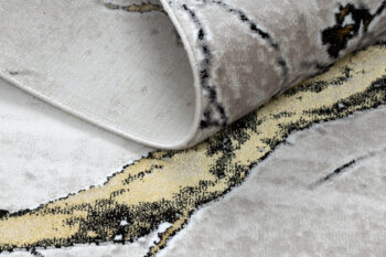 Dywany Łuszczów, Kusový koberec Gloss 529A 53 3D mramor ivory/beige, 160x220, biela, kancelária