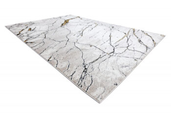 Dywany Łuszczów, Kusový koberec Gloss 529A 53 3D mramor ivory/beige, 160x220, biela, kancelária
