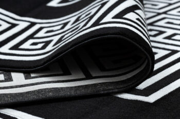 Dywany Łuszczów, Kusový koberec Gloss 6776 85 greek black/ivory, 160x220, čiernobiela, chodba / predsieň