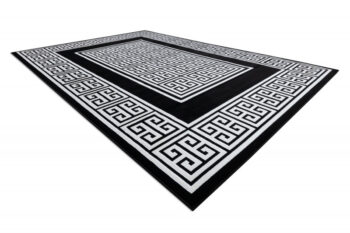 Dywany Łuszczów, Kusový koberec Gloss 6776 85 greek black/ivory, 160x220, čiernobiela, chodba / predsieň