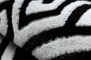 Dywany Łuszczów, Kusový koberec Gloss 6776 85 greek black/ivory kruh, 200x200 (priemer) kruh, čiernobiela, chodba / predsieň