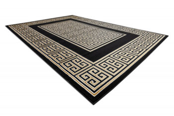 Dywany Łuszczów, Kusový koberec Gloss 6776 86 greek black/gold, 120x170, čierna, chodba / predsieň