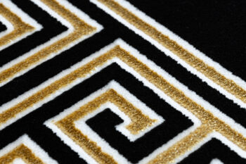 Dywany Łuszczów, Kusový koberec Gloss 6776 86 greek black/gold, 120x170, čierna, chodba / predsieň