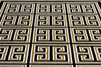 Dywany Łuszczów, Kusový koberec Gloss 6776 86 greek black/gold, 120x170, čierna, chodba / predsieň