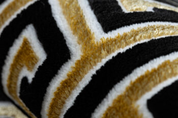 Dywany Łuszczów, Kusový koberec Gloss 6776 86 greek black/gold, 120x170, čierna, chodba / predsieň