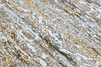 Dywany Łuszczów, Kusový koberec Gloss 8487 63 Ornament gold/beige, 80x150, béžová, viacfarebná, kancelária