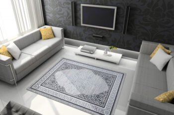 Dywany Łuszczów, Kusový koberec Gloss 8490 52 Ornament ivory/grey, 160x220, šedá, chodba / predsieň