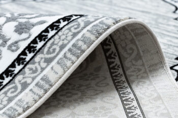 Dywany Łuszczów, Kusový koberec Gloss 8490 52 Ornament ivory/grey, 160x220, šedá, chodba / predsieň