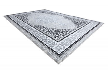 Dywany Łuszczów, Kusový koberec Gloss 8490 52 Ornament ivory/grey, 160x220, šedá, chodba / predsieň