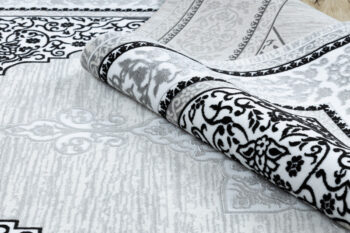 Dywany Łuszczów, Kusový koberec Gloss 8490 52 Ornament ivory/grey, 160x220, šedá, chodba / predsieň