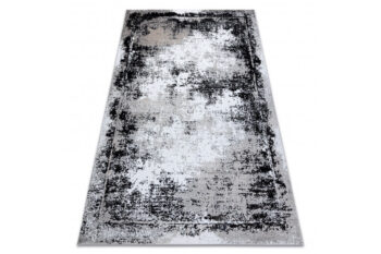 Dywany Łuszczów, Kusový koberec Gloss 8493 78 Vintage grey/black, 80x150, šedá, kancelária