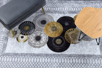 Dywany Łuszczów, Kusový koberec Miro 51130.807 Circles grey, 80x150, šedá, chodba / predsieň