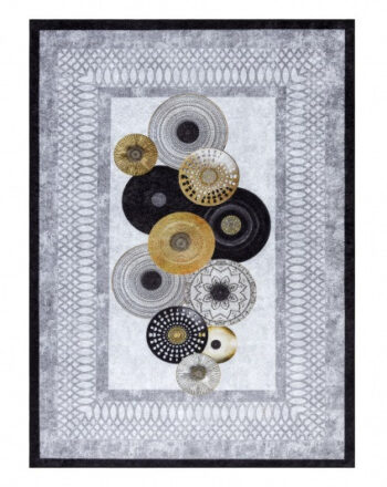 Dywany Łuszczów, Kusový koberec Miro 51130.807 Circles grey, 80x150, šedá, chodba / predsieň