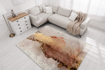 Dywany Łuszczów, Kusový koberec Miro 512101.801 beige/gold, 160x220, béžová, chodba / predsieň