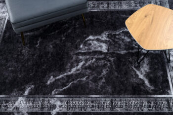 Dywany Łuszczów, Kusový koberec Miro 51278.810 Marble black/white, 160x220, čiernobiela, chodba / predsieň