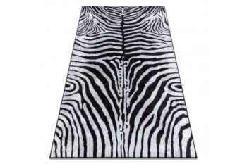 Dywany Łuszczów, Kusový koberec Miro 51331.803 Zebra black / white, 120x170, čiernobiela, chodba / predsieň