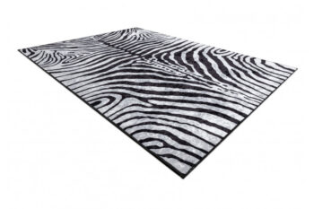 Dywany Łuszczów, Kusový koberec Miro 51331.803 Zebra black / white, 120x170, čiernobiela, chodba / predsieň
