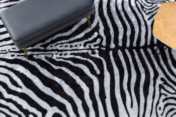 Dywany Łuszczów, Kusový koberec Miro 51331.803 Zebra black / white, 160x220, čiernobiela, chodba / predsieň