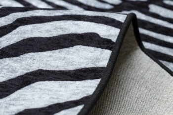 Dywany Łuszczów, Kusový koberec Miro 51331.803 Zebra black / white, 160x220, čiernobiela, chodba / predsieň