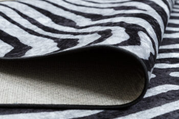 Dywany Łuszczów, Kusový koberec Miro 51331.803 Zebra black / white, 160x220, čiernobiela, chodba / predsieň