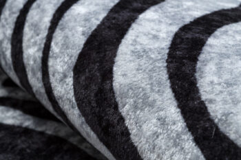 Dywany Łuszczów, Kusový koberec Miro 51331.803 Zebra black / white, 160x220, čiernobiela, chodba / predsieň