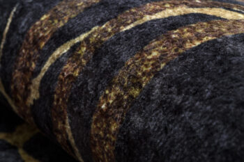 Dywany Łuszczów, Kusový koberec Miro 51333.801 Marble black/gold, 120x170, čierna, chodba / predsieň