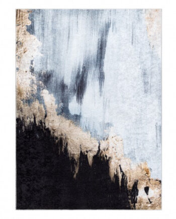 Dywany Łuszczów, Kusový koberec Miro 51573.802 Abstraction blue / gold, 160x220, viacfarebná, chodba / predsieň