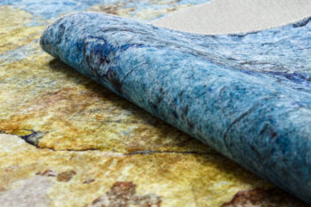 Dywany Łuszczów, Kusový koberec Miro 51709.803 blue/gold, 160x220, viacfarebná, chodba / predsieň