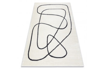 Dywany Łuszczów, Kusový koberec Mode 8377 abstract cream/black, 200x290, béžová, chodba / predsieň