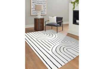 Dywany Łuszczów, Kusový koberec Mode 8494 geometric cream/black, 80x150, biela, chodba / predsieň