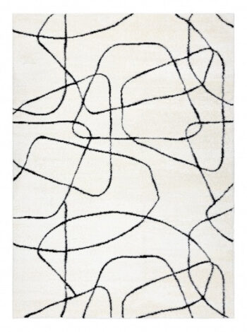 Dywany Łuszczów, Kusový koberec Mode 8522 abstract cream/black, 240x330, béžová, chodba / predsieň