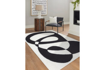 Dywany Łuszczów, Kusový koberec Mode 8531 abstract cream/black, 200x290, biela, detská izba
