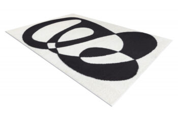 Dywany Łuszczów, Kusový koberec Mode 8531 abstract cream/black, 200x290, biela, detská izba