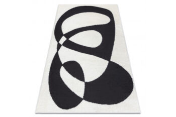 Dywany Łuszczów, Kusový koberec Mode 8531 abstract cream/black, 240x330, biela, detská izba