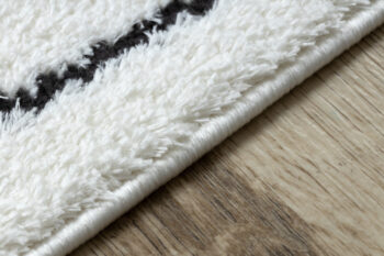 Dywany Łuszczów, Kusový koberec Mode 8587 geometric cream/black, 80x150, béžová, chodba / predsieň