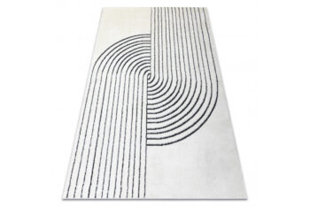 Dywany Łuszczów, Kusový koberec Mode 8587 geometric cream/black, 80x150, béžová, chodba / predsieň