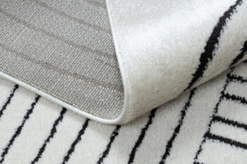 Dywany Łuszczów, Kusový koberec Mode 8587 geometric cream/black, 80x150, béžová, chodba / predsieň