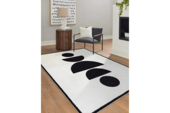 Dywany Łuszczów, Kusový koberec Mode 8598 geometric cream/black, 80x150, čiernobiela, detská izba