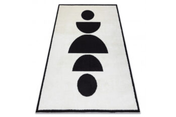 Dywany Łuszczów, Kusový koberec Mode 8598 geometric cream/black, 80x150, čiernobiela, detská izba