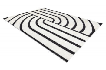Dywany Łuszczów, Kusový koberec Mode 8631 geometric cream/black, 180x270, čiernobiela, detská izba