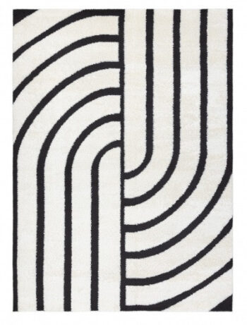 Dywany Łuszczów, Kusový koberec Mode 8631 geometric cream/black, 180x270, čiernobiela, detská izba